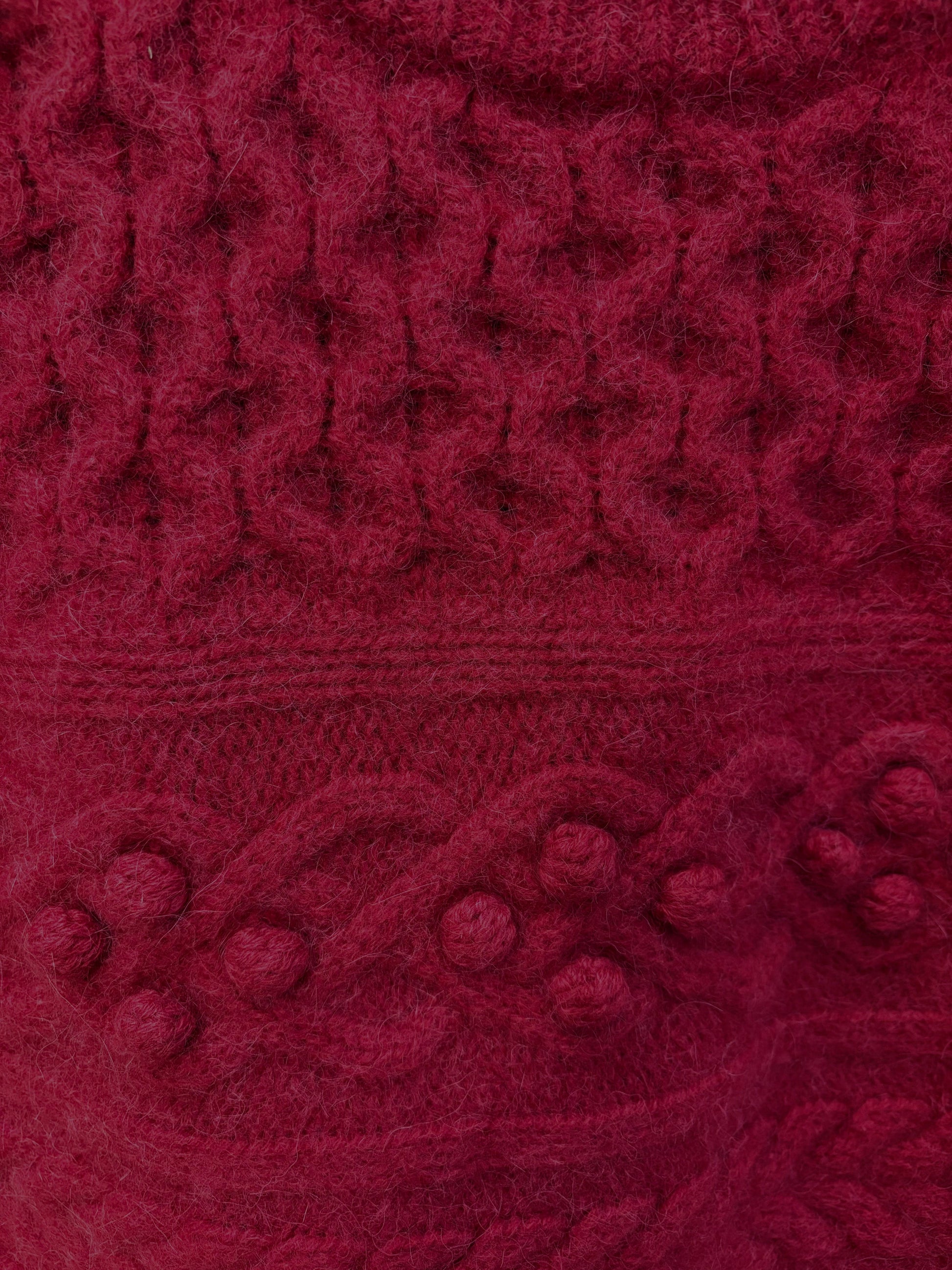 Mona Popcorn Sweater Vest Sweaters CHRISTINE ALCALAY Scarlett Red XS/S (PETITE)