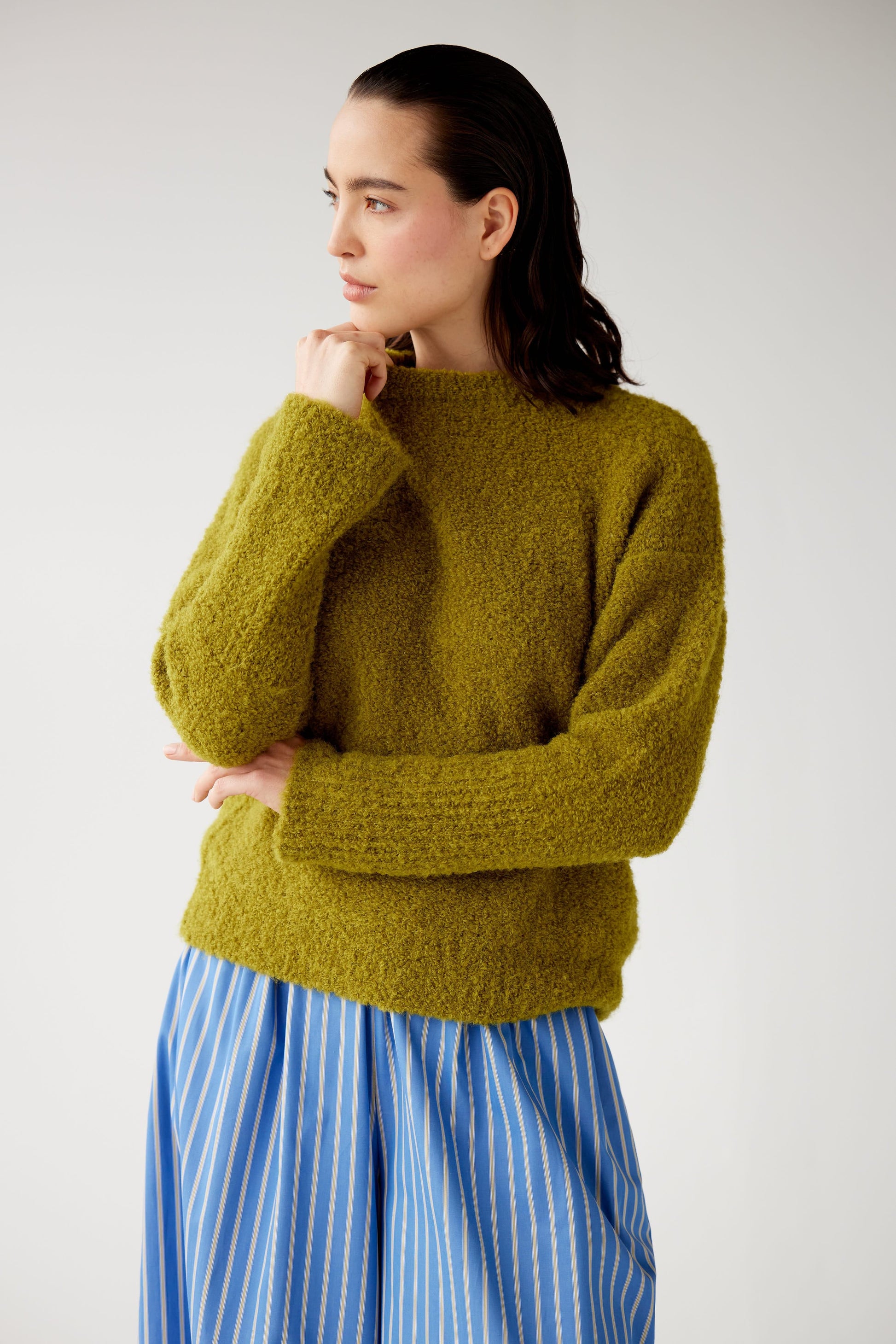 SAMPLE FW25 - Teddy Sweater in Alpaca Boucle Samples CHRISTINE ALCALAY