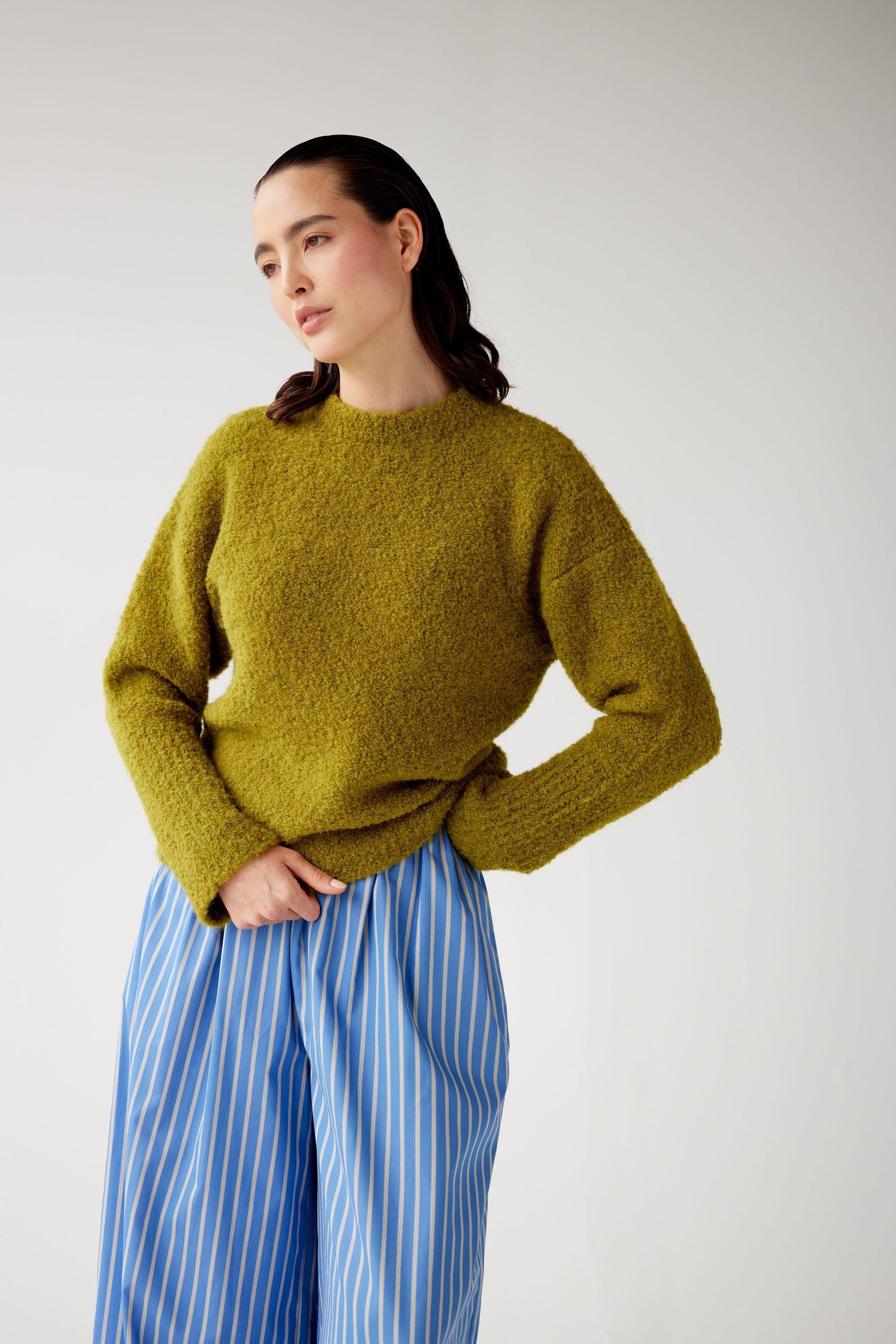 SAMPLE FW25 - Teddy Sweater in Alpaca Boucle Samples CHRISTINE ALCALAY