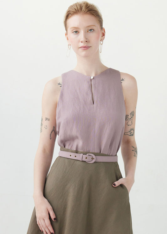 Ina Tank in Linen Blend Tops CHRISTINE ALCALAY   