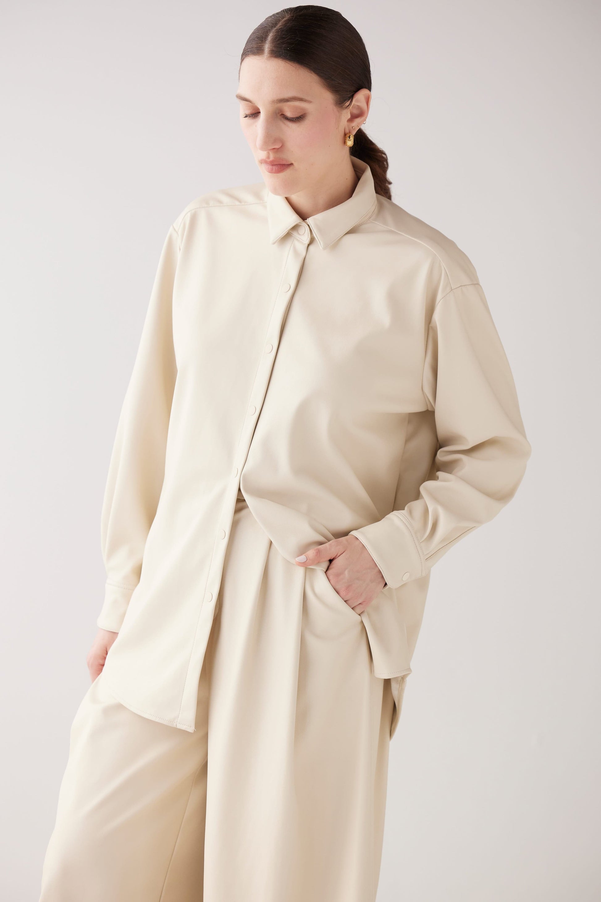 Jose Shirt in Pleatherette Tops CHRISTINE ALCALAY