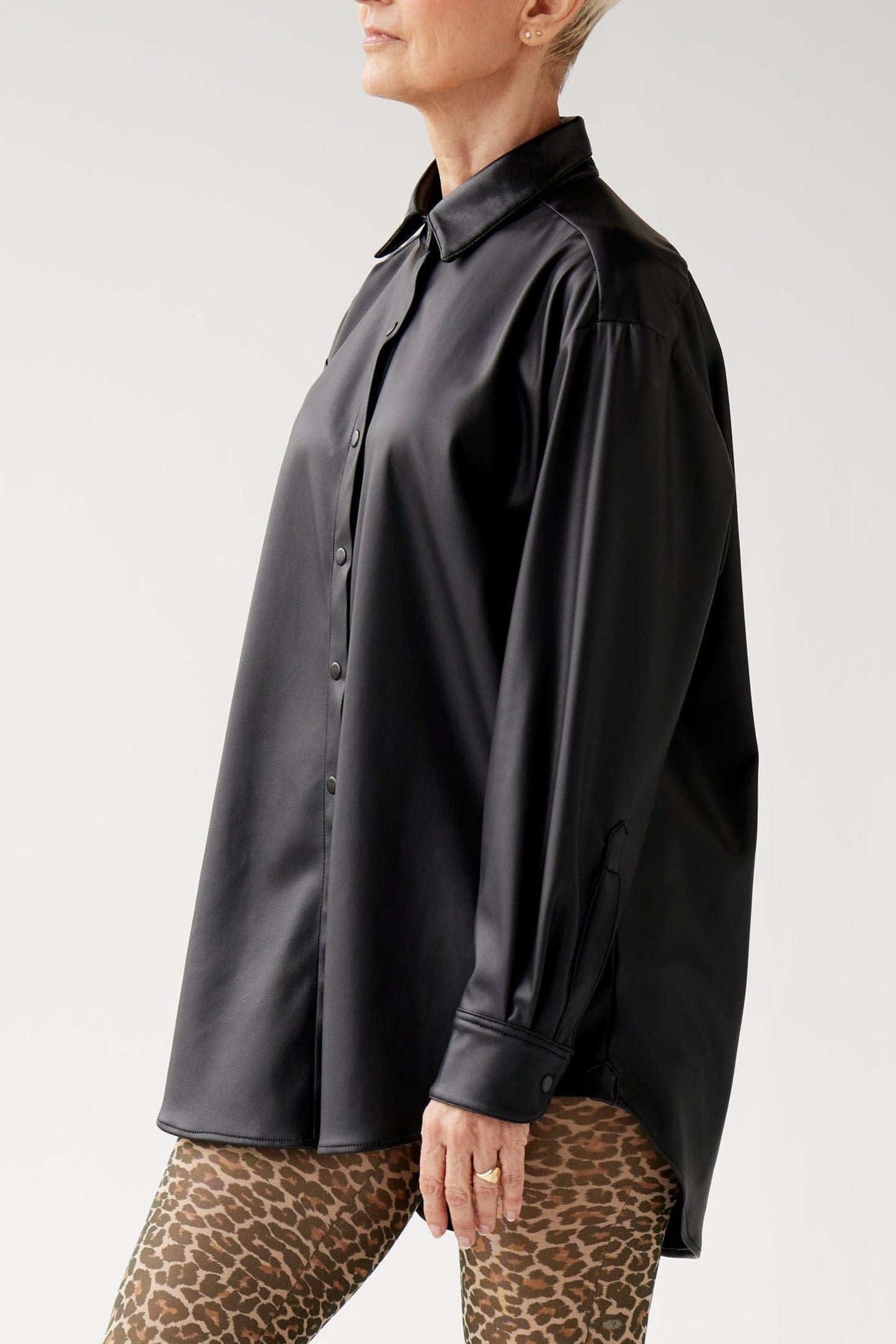 Jose Shirt in Pleatherette Tops CHRISTINE ALCALAY