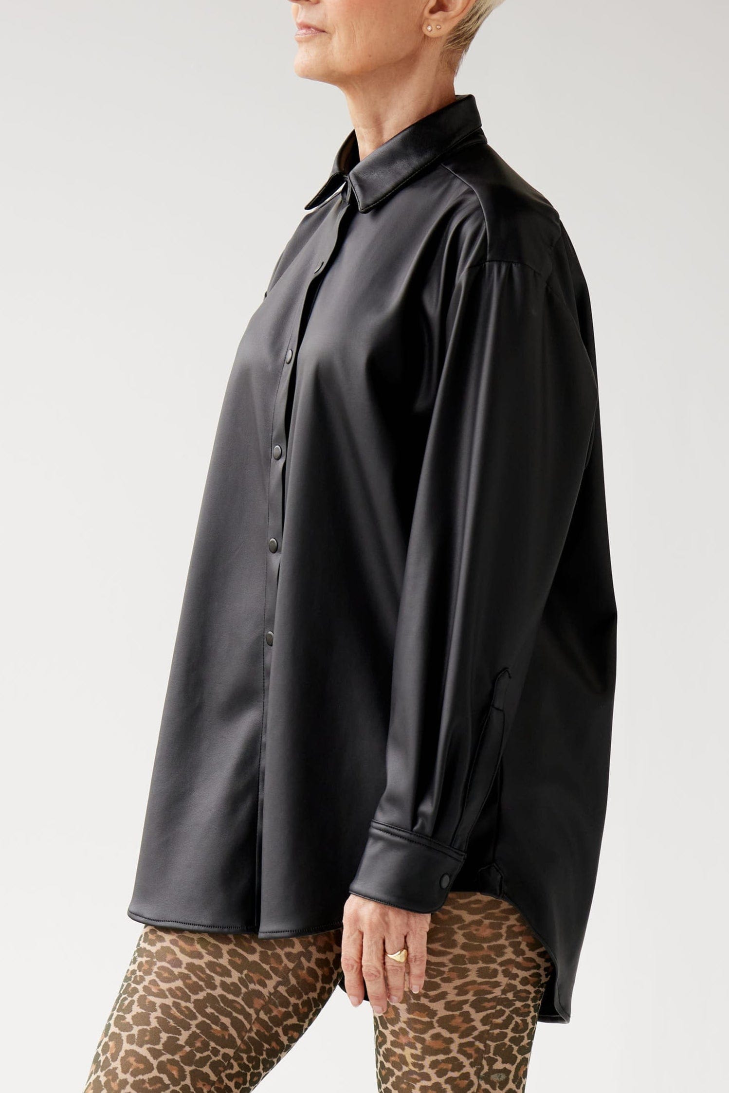 Jose Shirt in Pleatherette Tops CHRISTINE ALCALAY