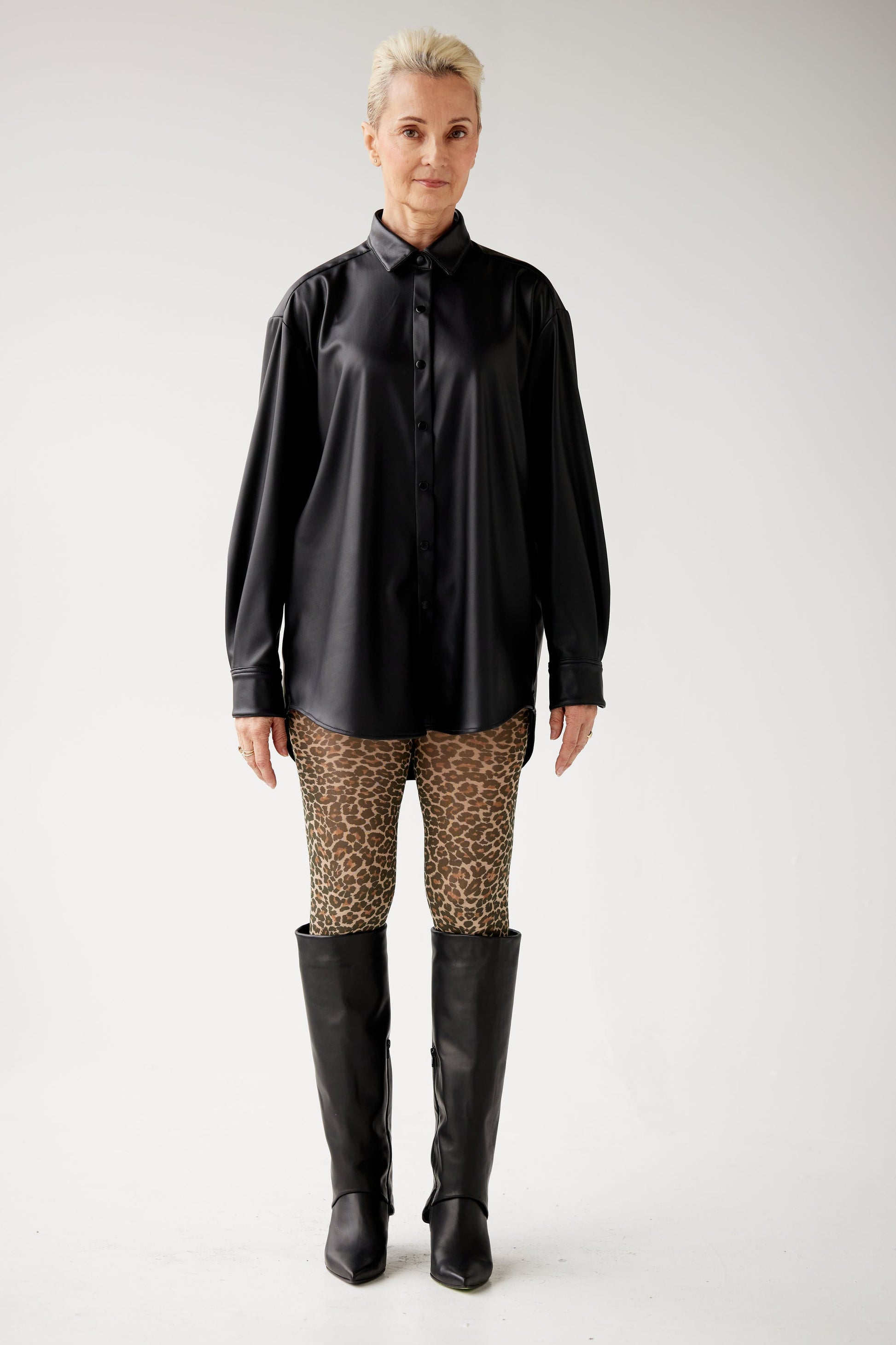 Jose Shirt in Pleatherette Tops CHRISTINE ALCALAY