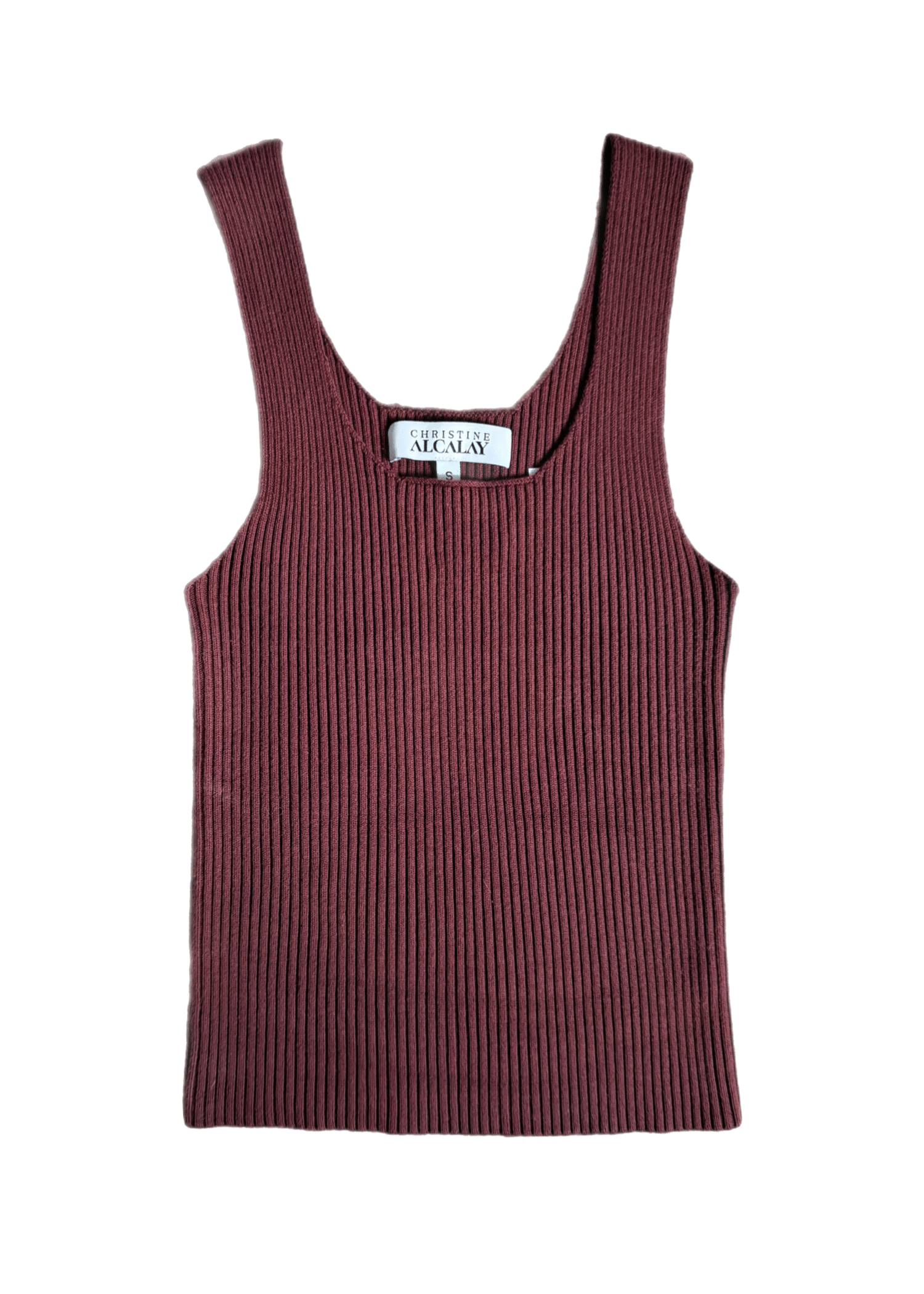 Kate Rib Tank in Pima Cotton Tops CHRISTINE ALCALAY   