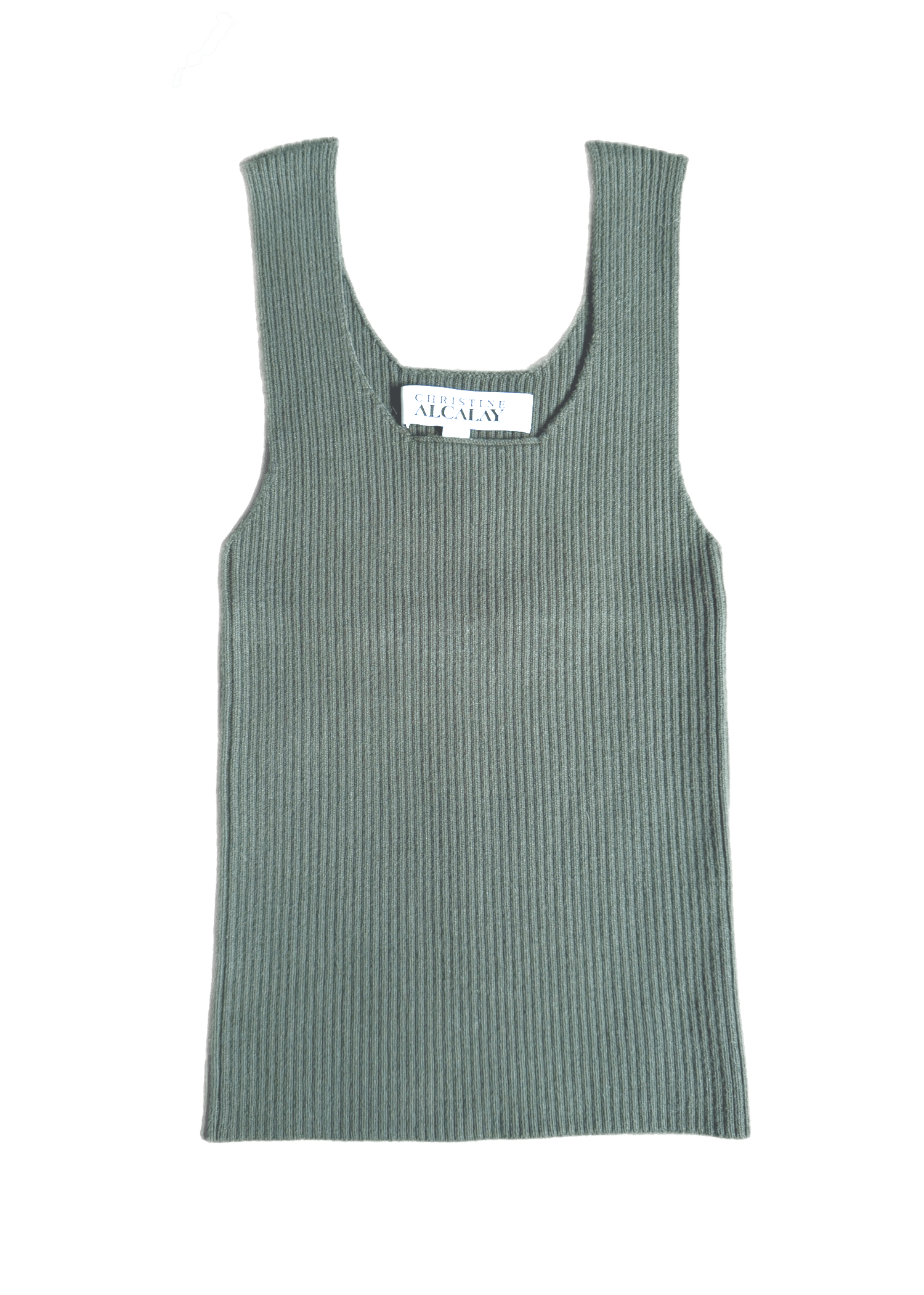 Kate Rib Tank in Pima Cotton Tops CHRISTINE ALCALAY   