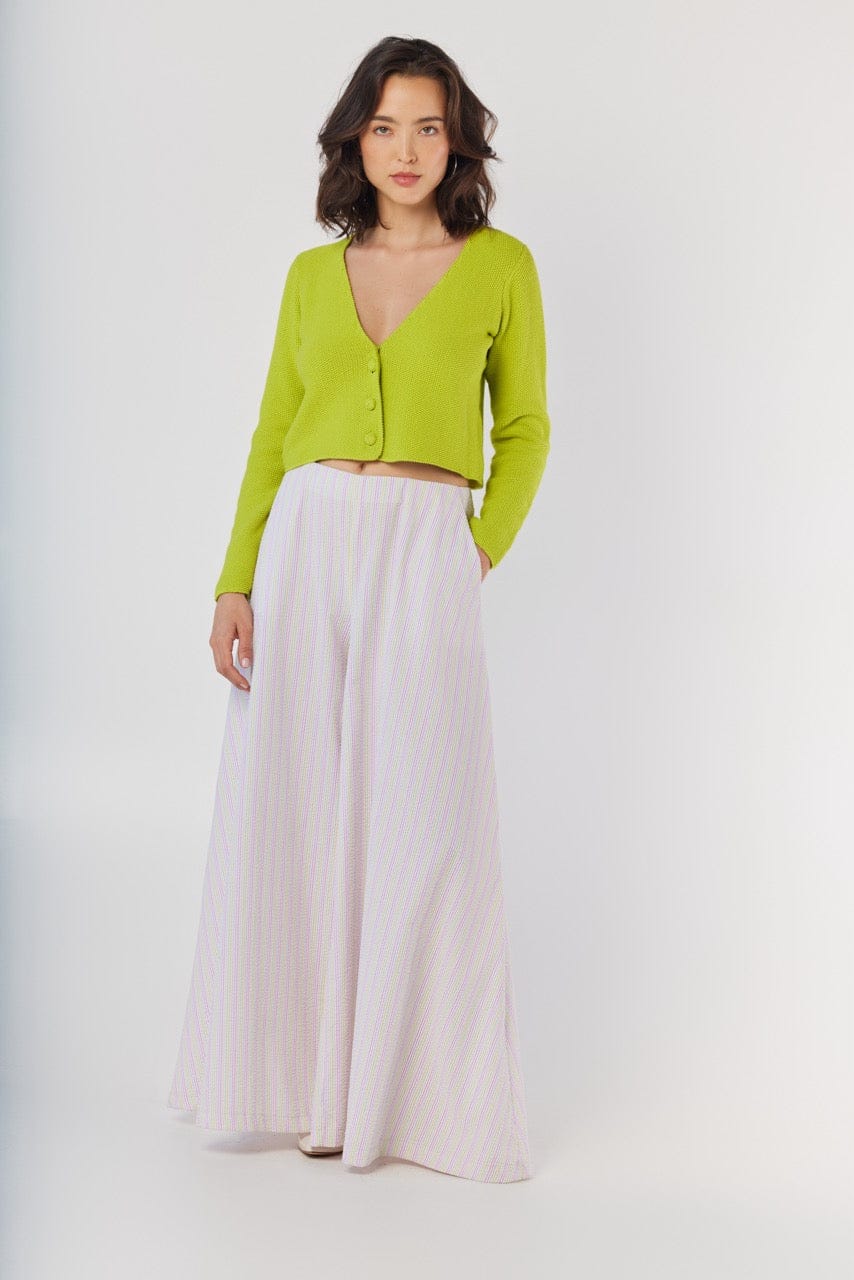 Lolita Cardigan in Lemongrass Pima Cotton Tops CHRISTINE ALCALAY