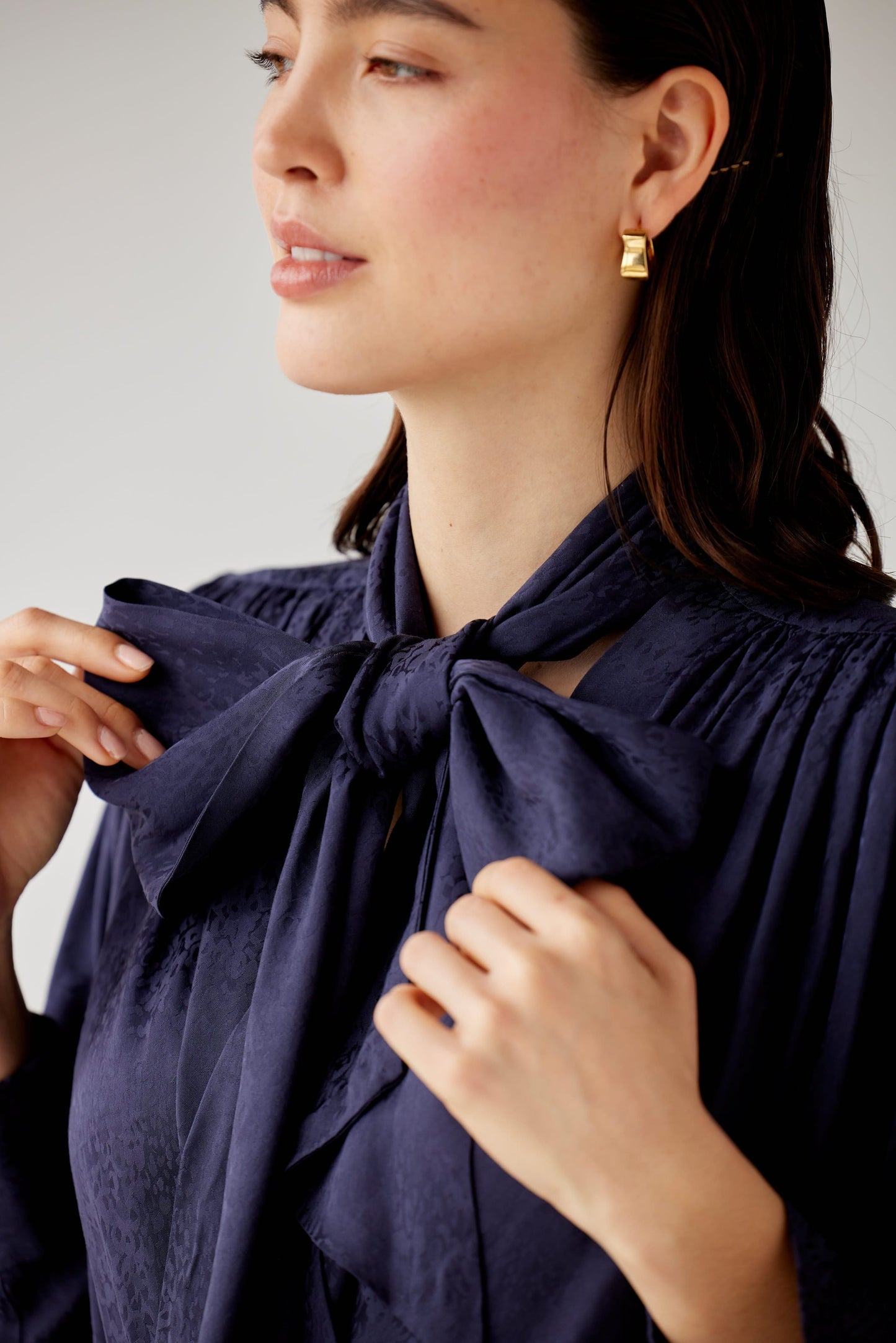Racquelle Blouse in Leopard Jacquard Tops CHRISTINE ALCALAY