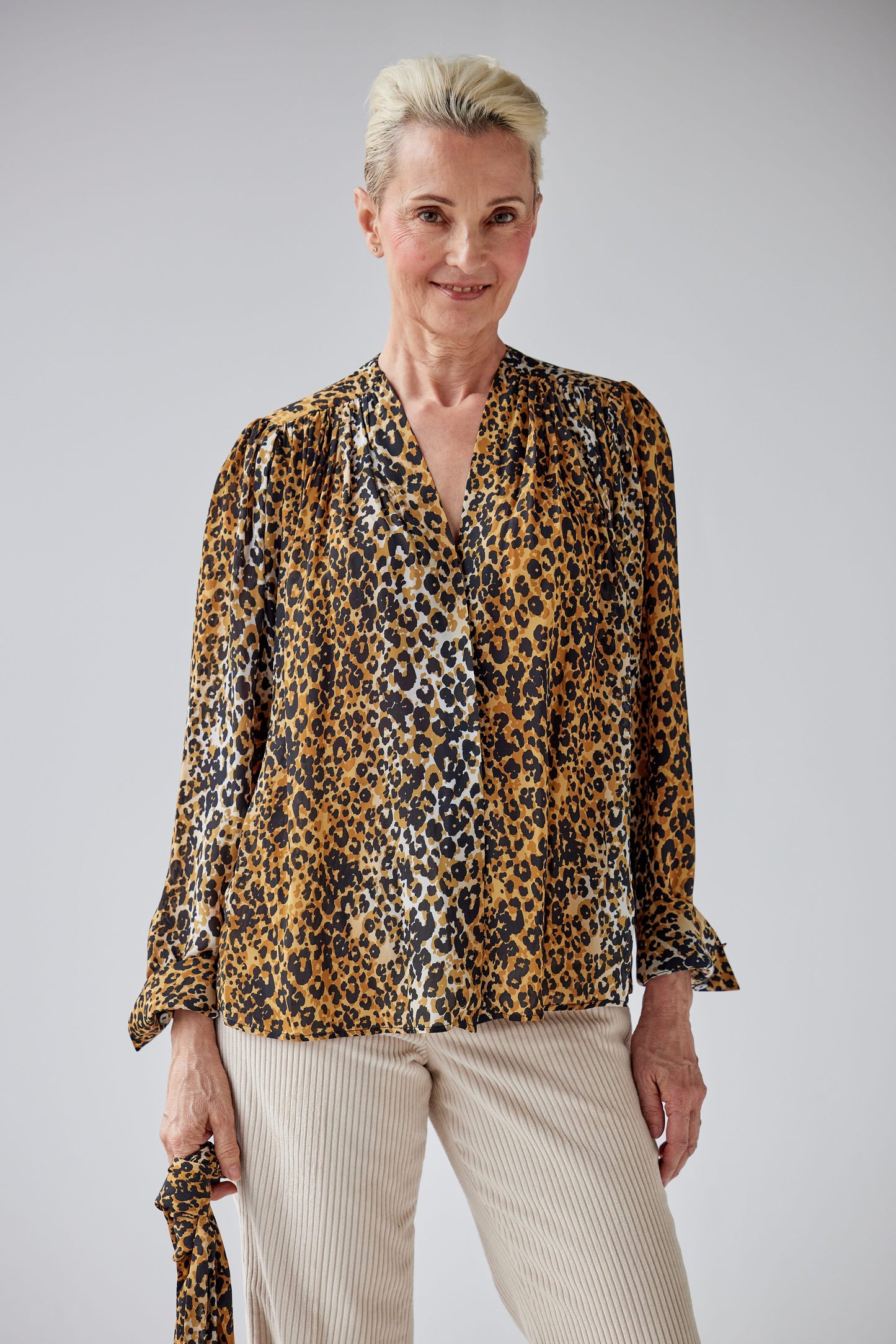 Racquelle Blouse in Leopard Print Tops CHRISTINE ALCALAY
