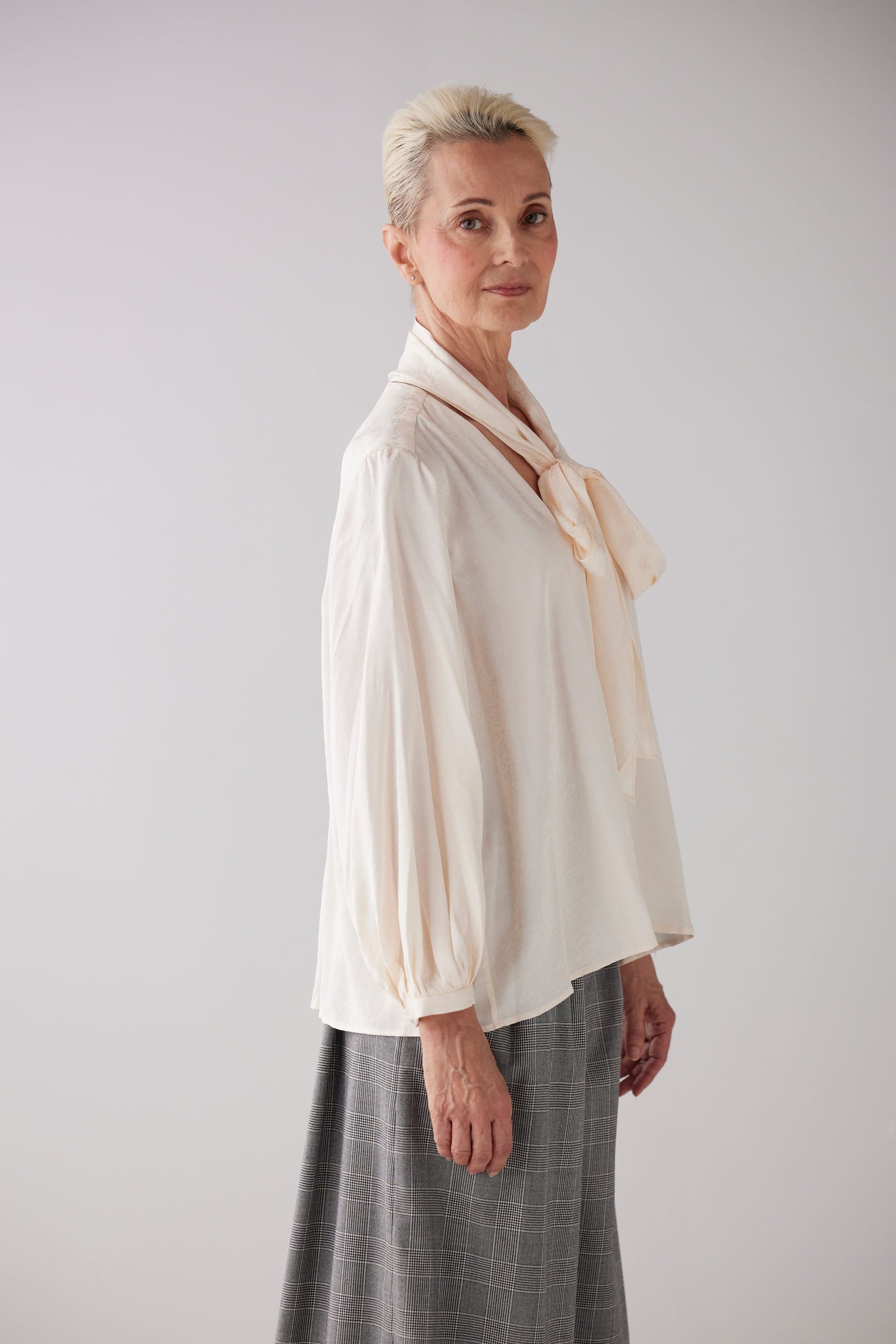 Trish Blouse in Leopard Jacquard Tops CHRISTINE ALCALAY