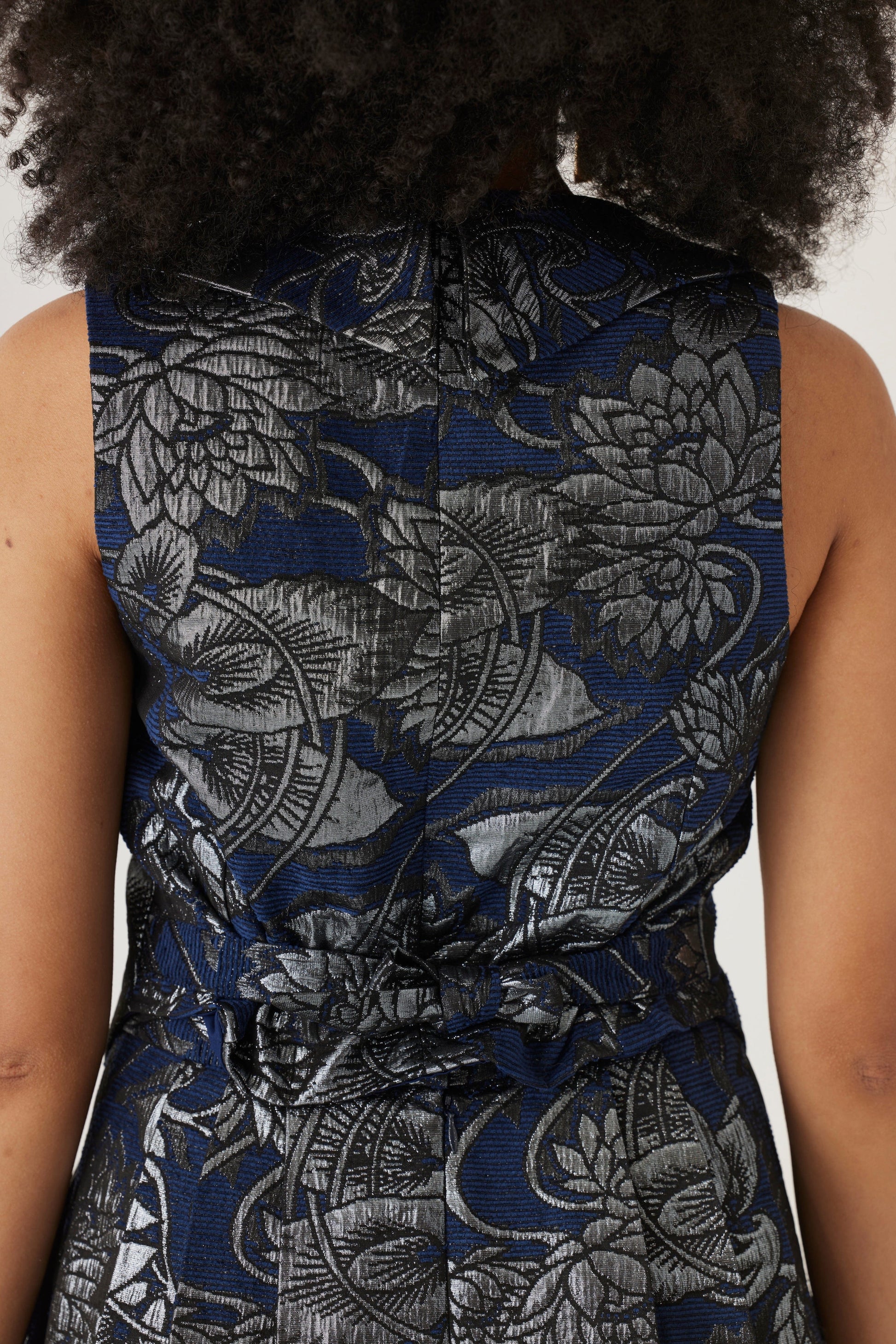 Audrey Collared Vest in Brocade Vests CHRISTINE ALCALAY