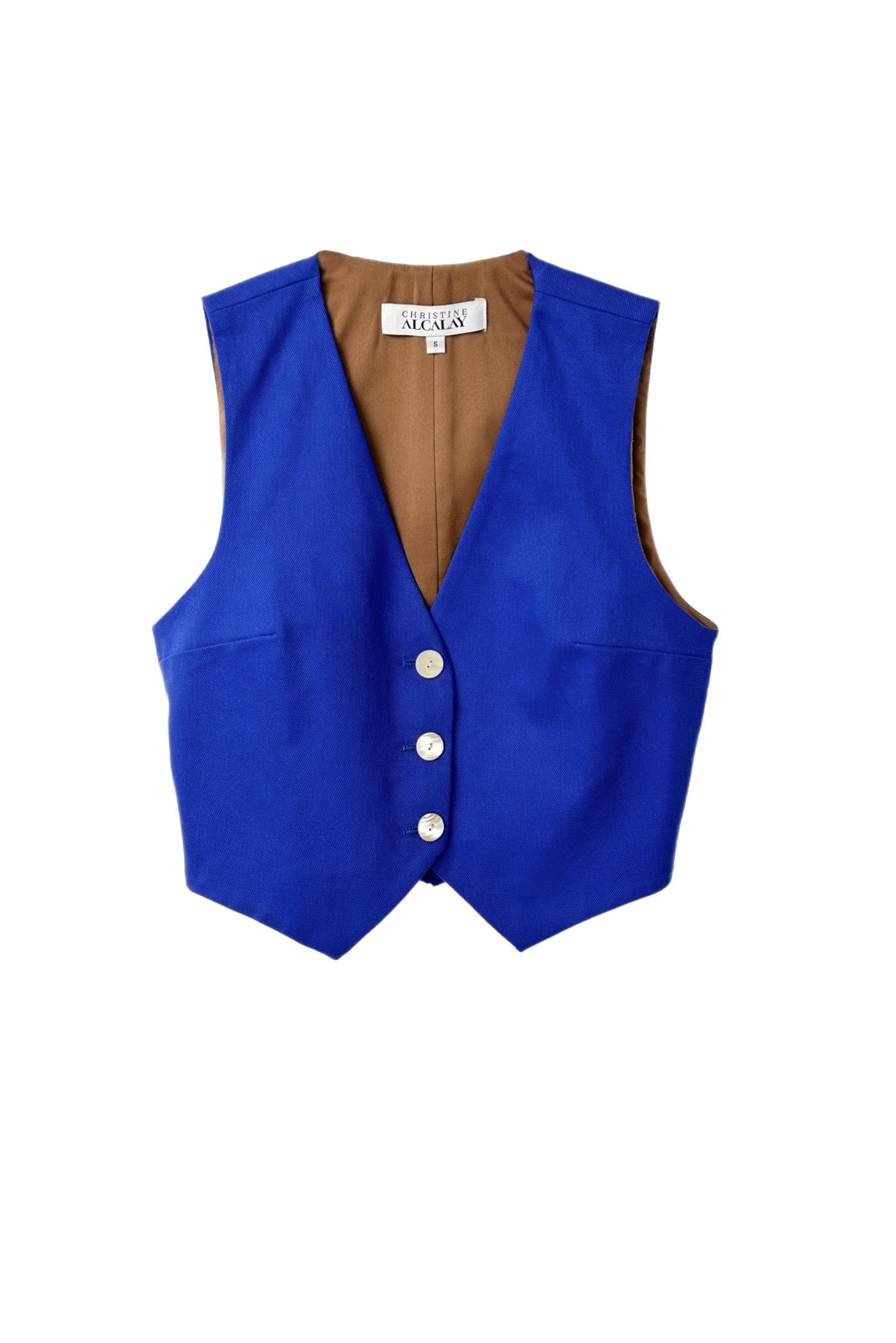 Diane Vest in Cotton Twill - Wine Vests CHRISTINE ALCALAY