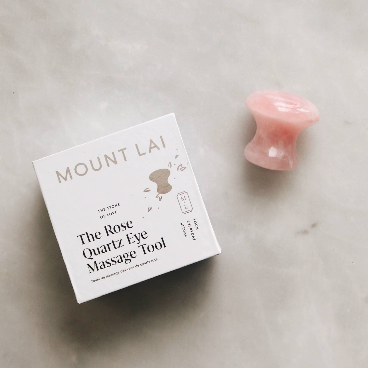 The De-Puffing Rose Quartz Eye Massage Tool Beauty Mount Lai