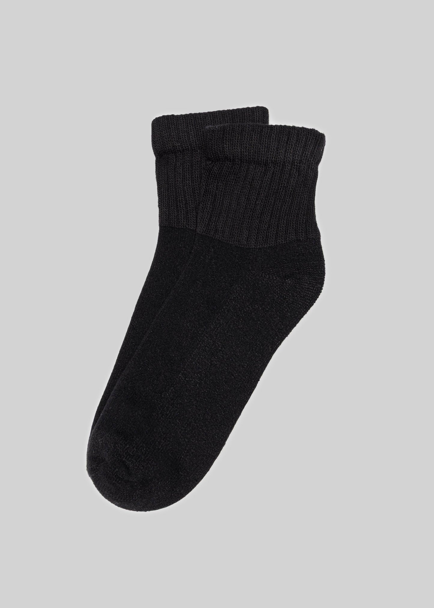 The Solids Quarter Crew Socks American Trench black One Size