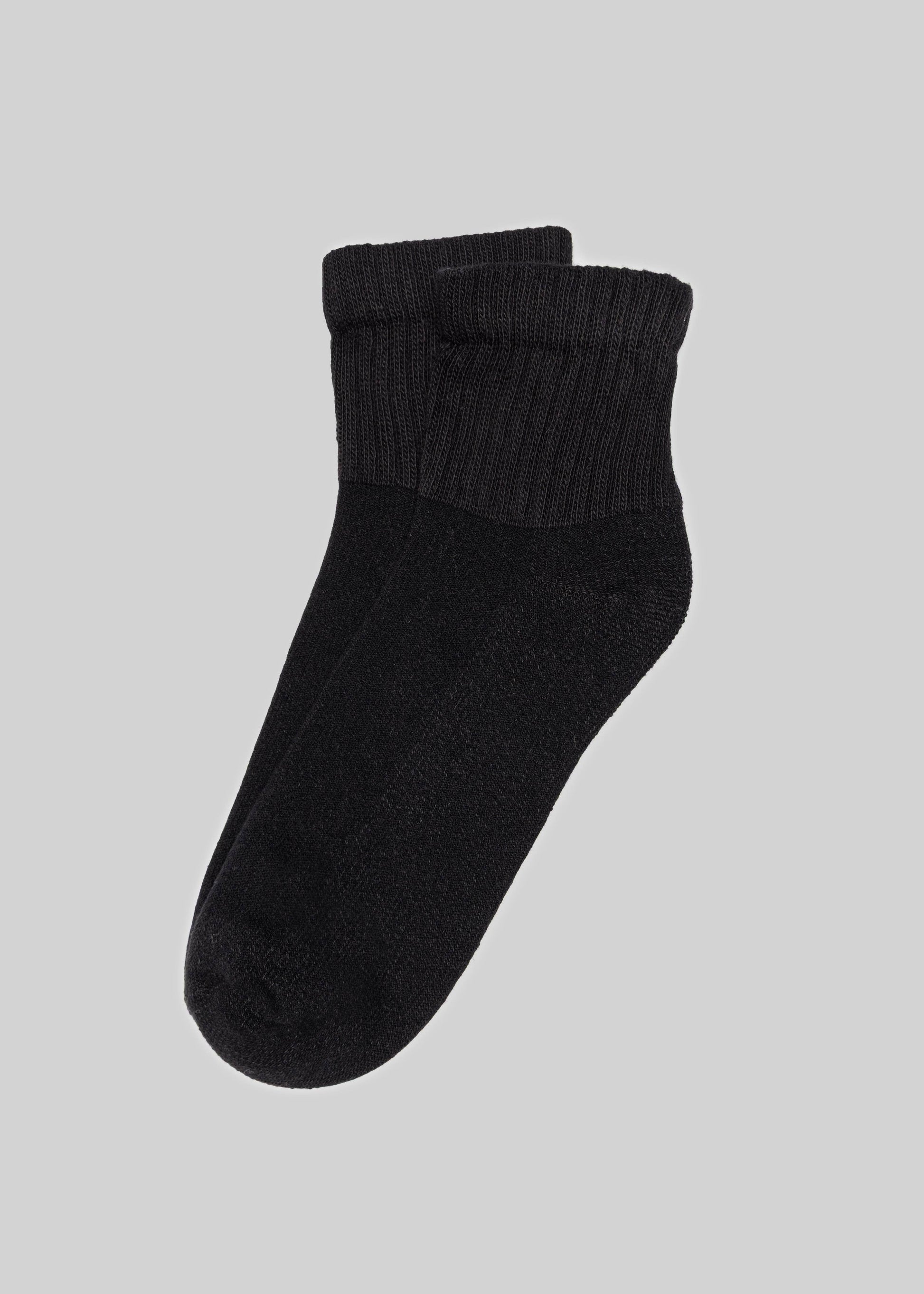 The Solids Quarter Crew Socks American Trench black One Size