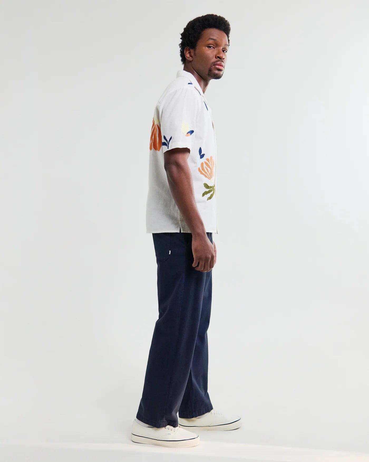 Didcot S/S Shirt Stitch Flower Shirts Wax London