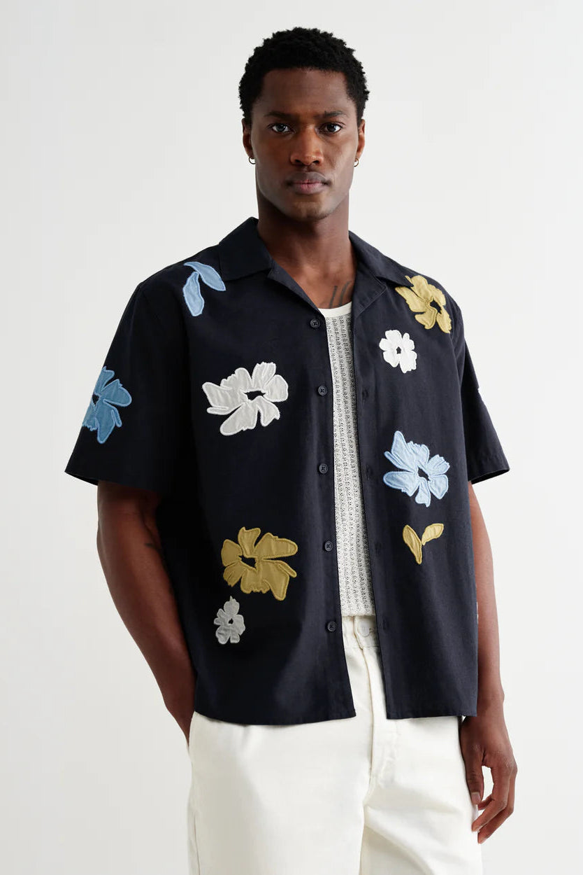 Didcot S/S Shirt Double Weave Tops Wax London