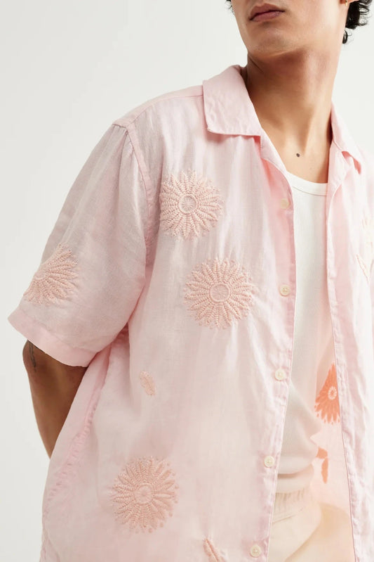 Didcot S/S Shirt Chunky Flower Shirts Wax London
