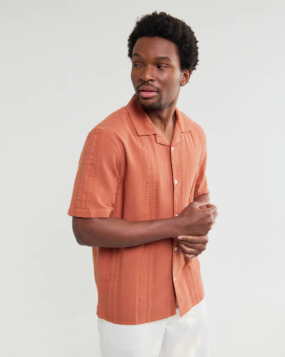 Didcot S/S Shirt Double Weave Tops Wax London