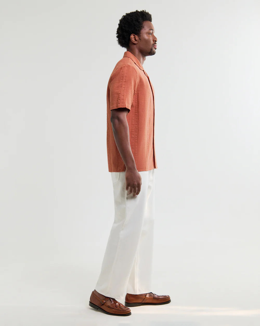 Didcot S/S Shirt Double Weave Tops Wax London