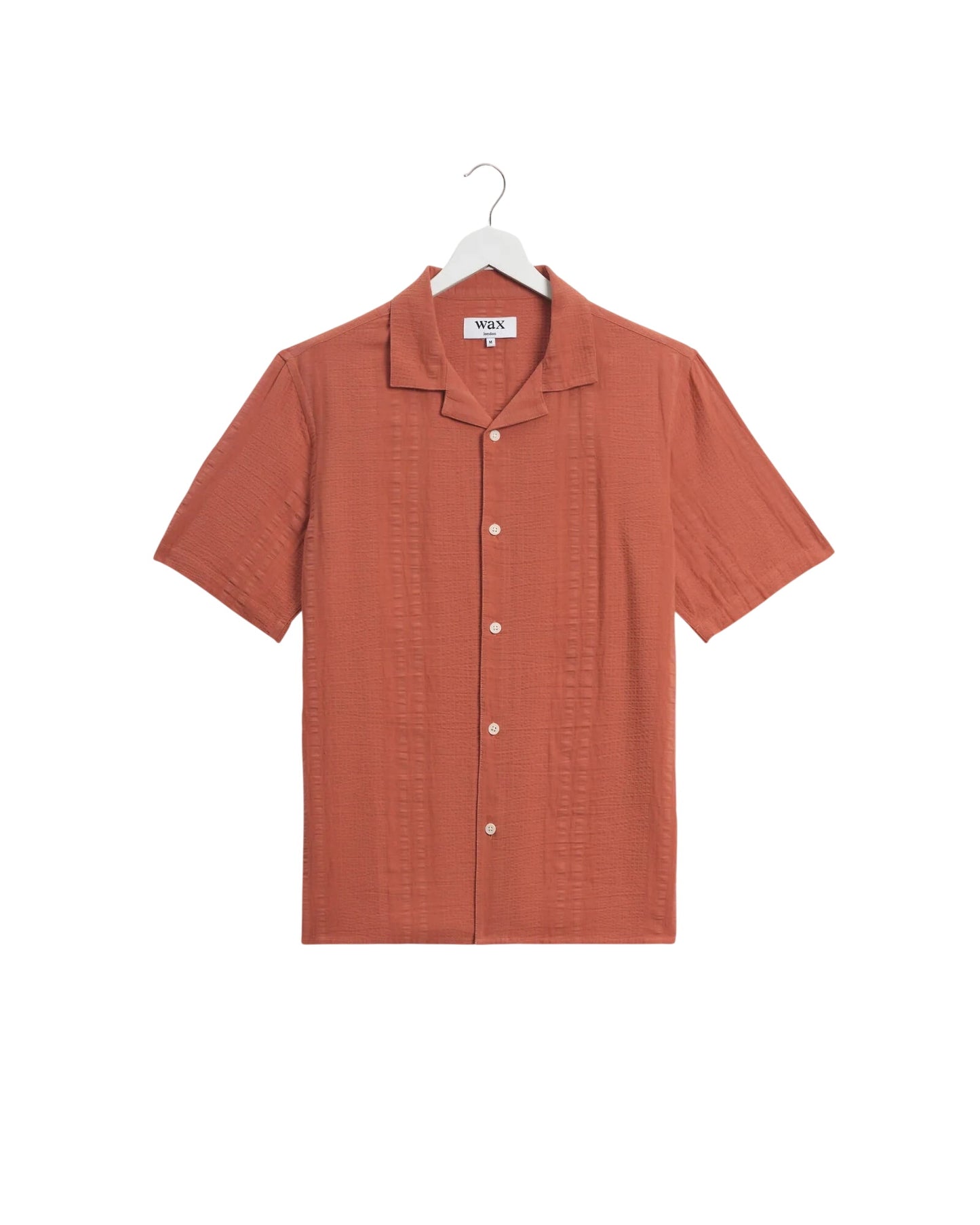 Didcot S/S Shirt Double Weave Tops Wax London Rust Seersucker S
