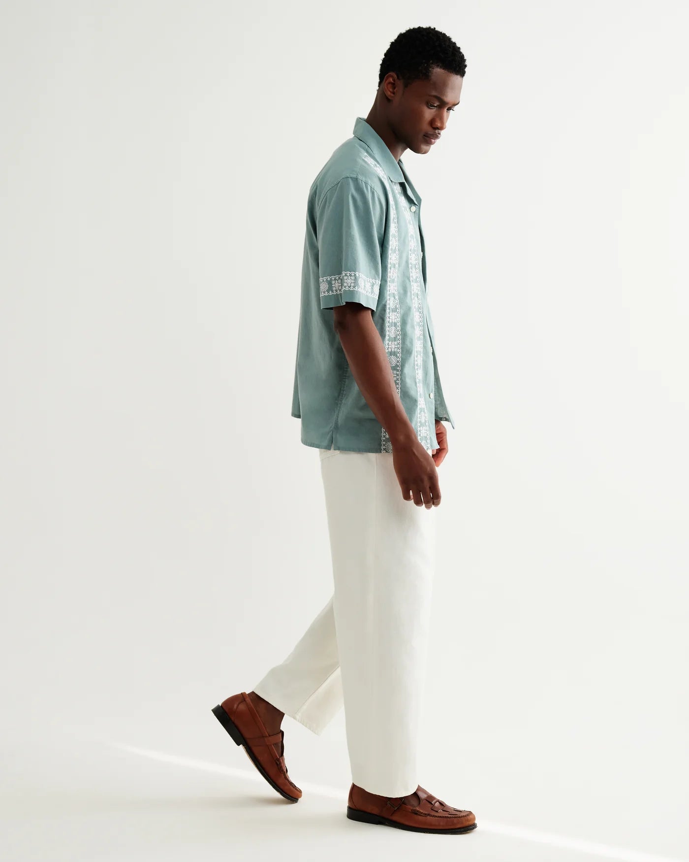 Didcot S/S Shirt Placement Border Shirts Wax London