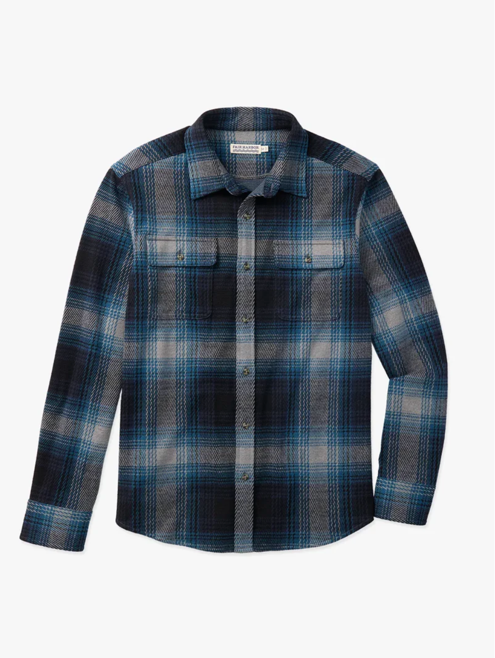 Dunewood Flannel Shirt Tops Fair Harbor Wave Wash Plaid S