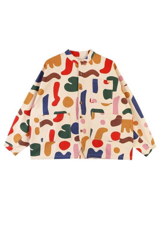 Oversized Chore Coat Printed Jackets L.F.Markey Palette Print XS