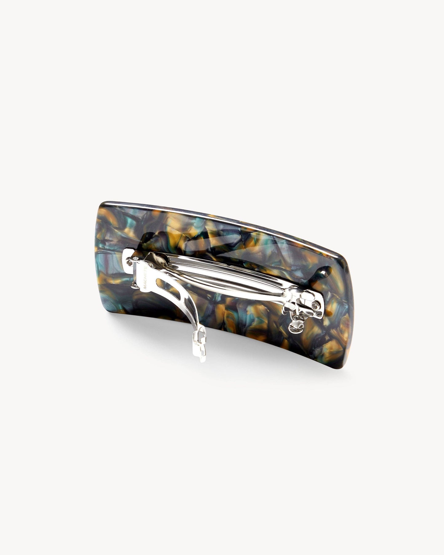 Jumbo Box Barrette in Green Tortoise Hair Accessories MACHETE