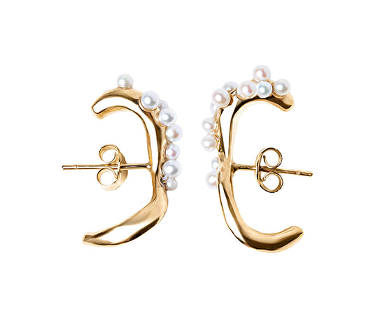 Pearl Wave Earrings