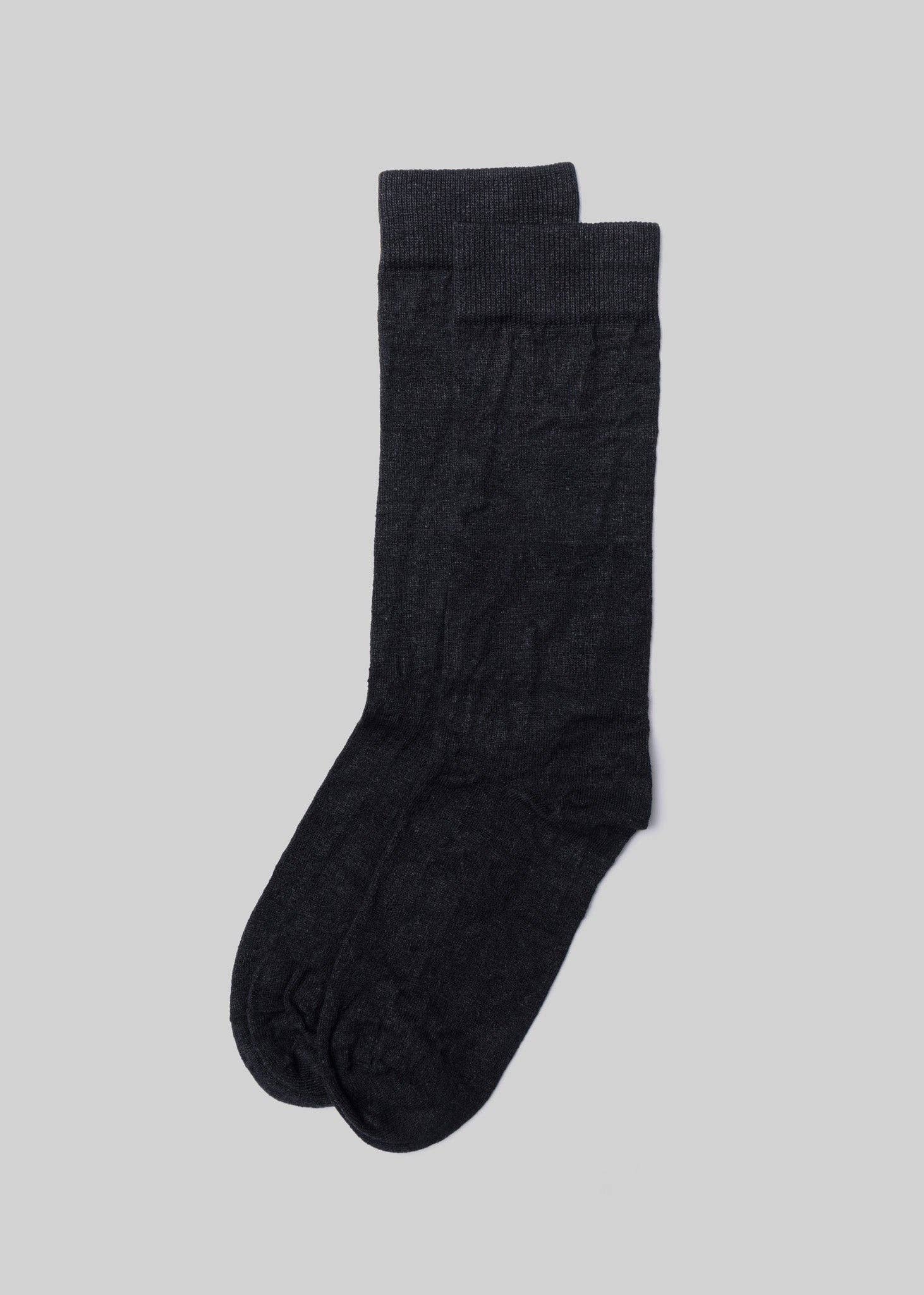 Linen Dress Sock Socks American Trench black One Size