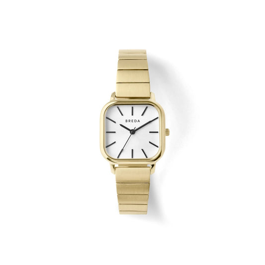 Esther - White Square Face/Gold Band Watches Breda Gold and Metal  