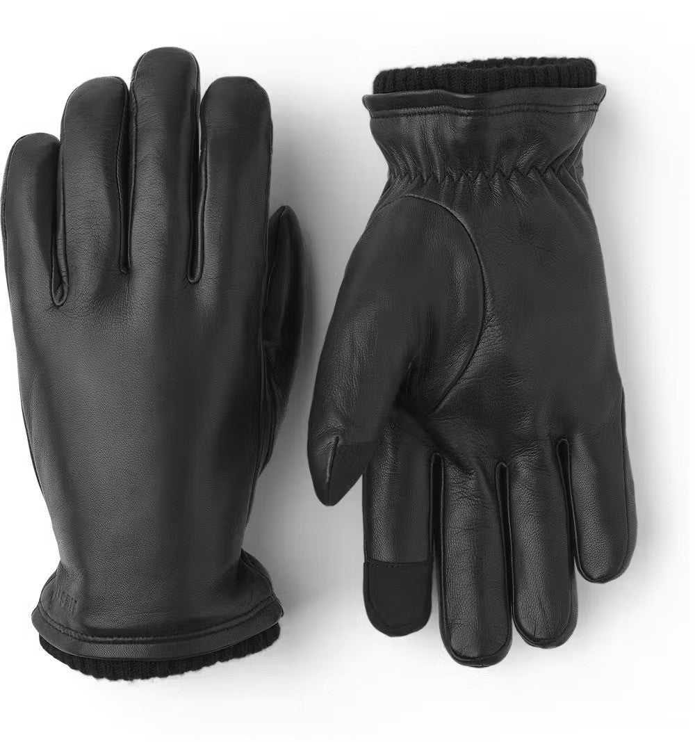 John Leather Glove Gloves Hestra 101 BLK 8 