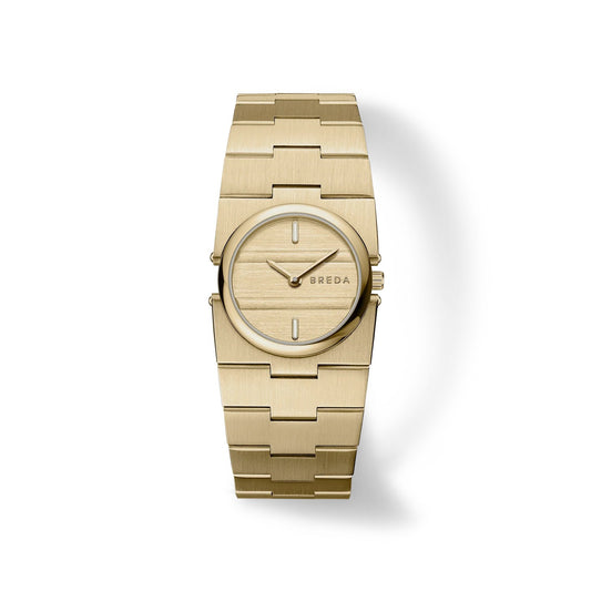 Sync Watch - Gold Round Face/Gold Band Watches Breda   