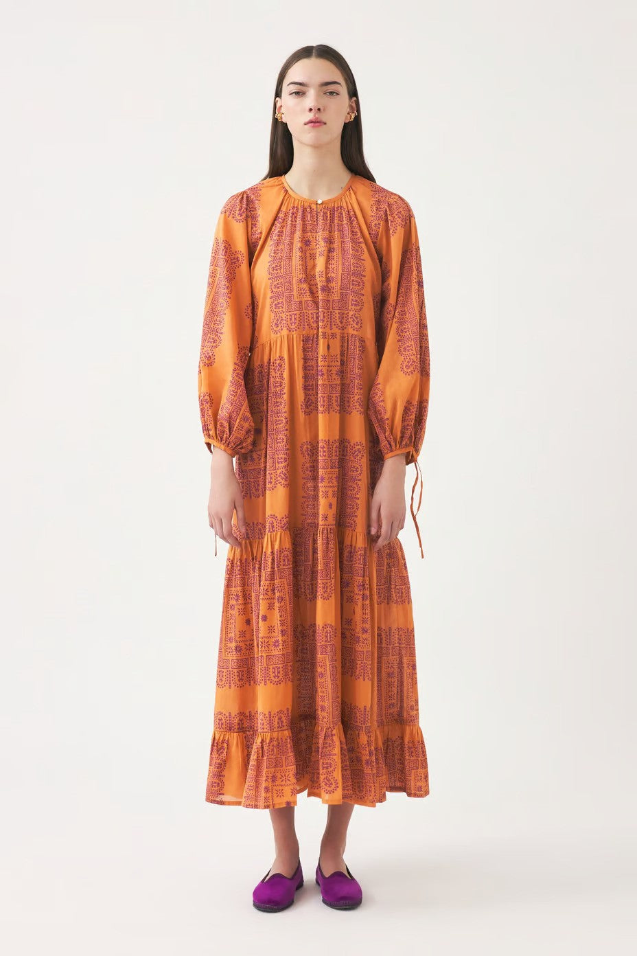 Nalii Long Dress  Antik Batik Rust M 