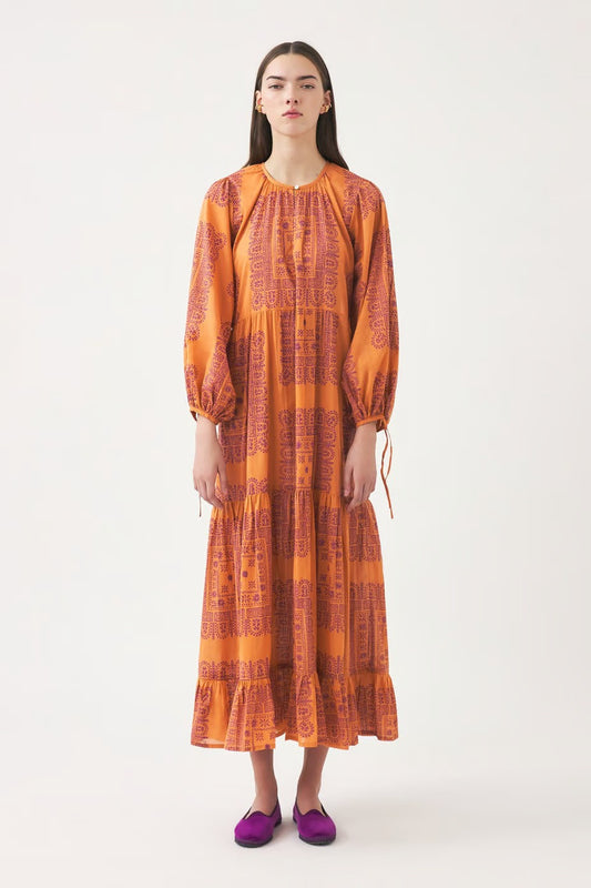 Nalii Long Dress  Antik Batik Rust M 