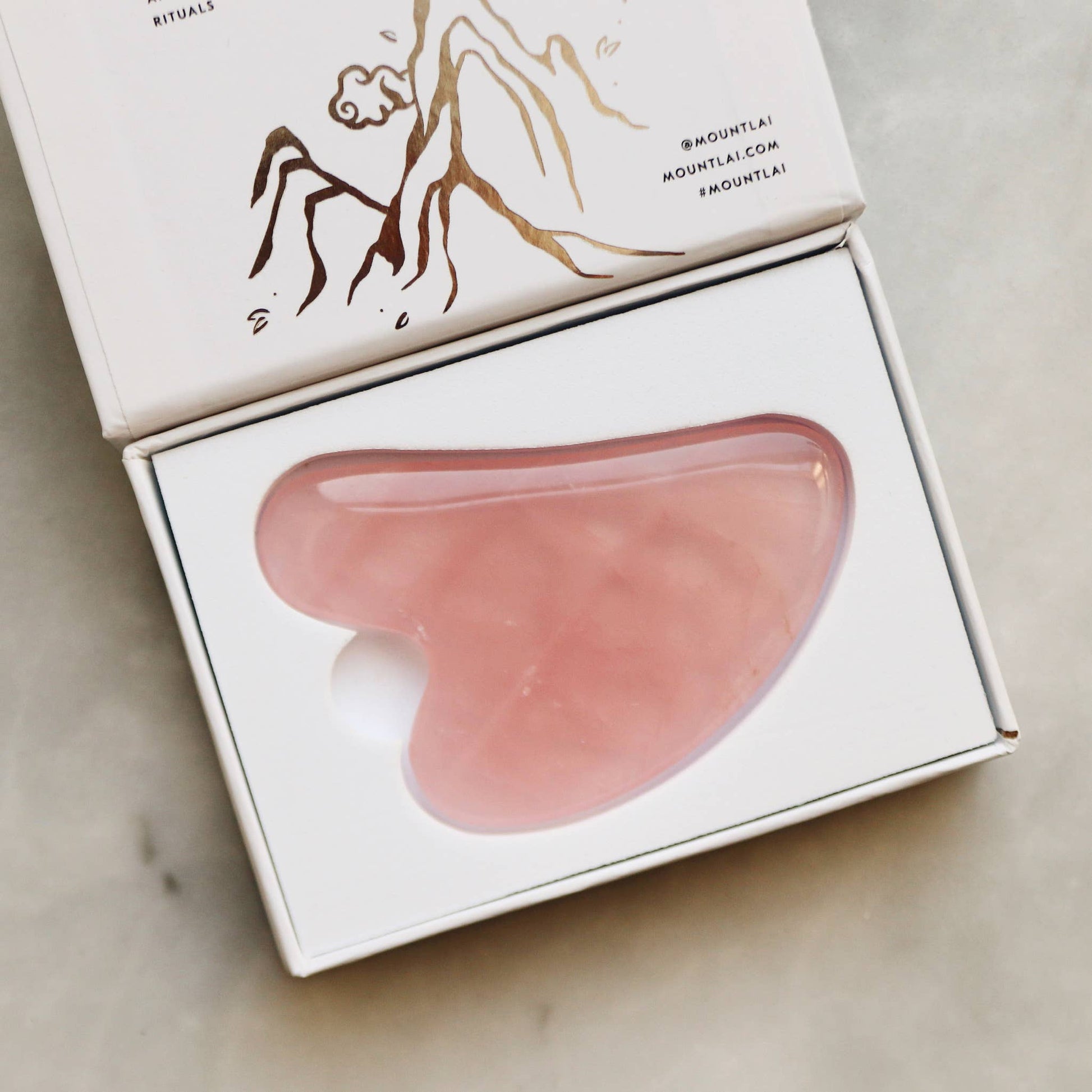 The Rose Quartz Gua Sha Facial Lifting Tool Beauty Mount Lai