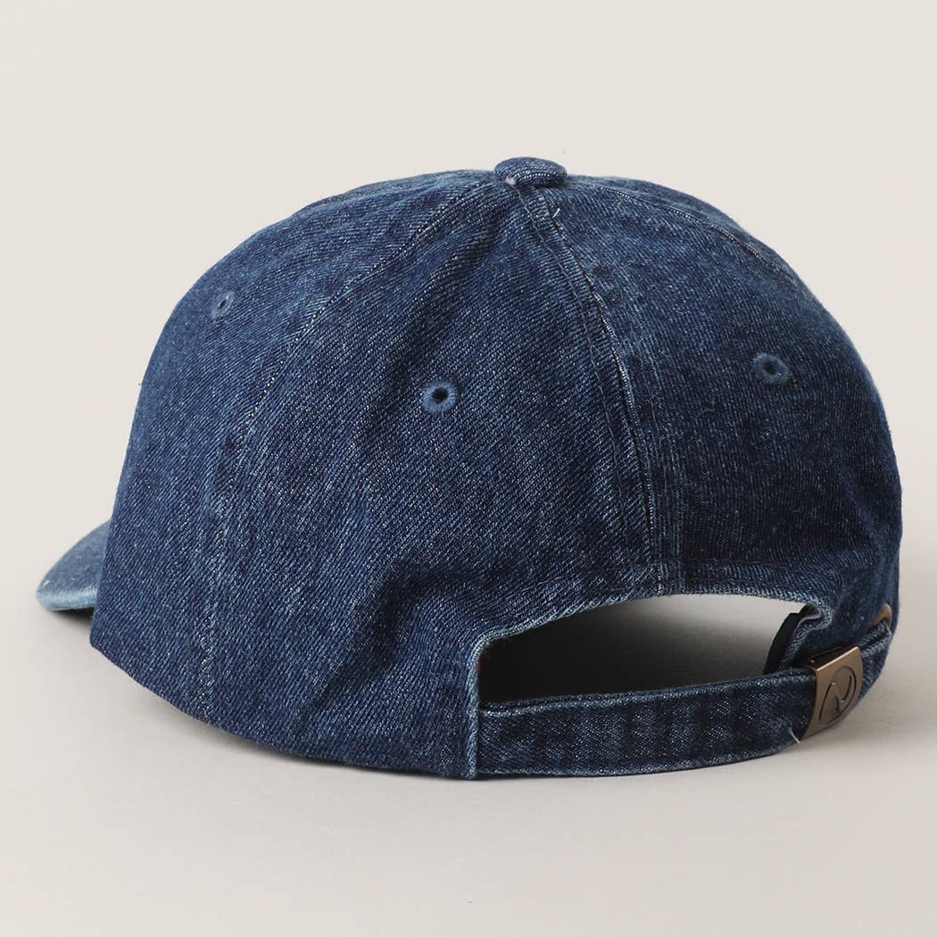 New York Denim Cap Hats Fashion City