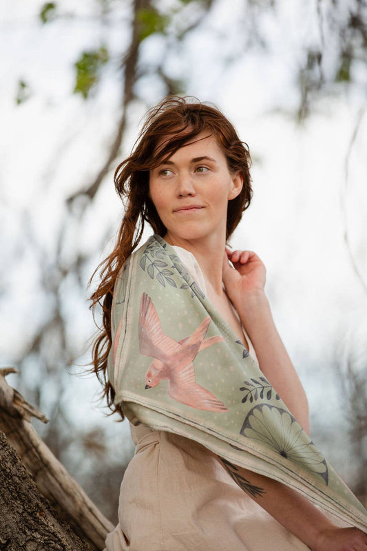 100% Silk Scarf - Skylark Accessories Matty Miller Studio