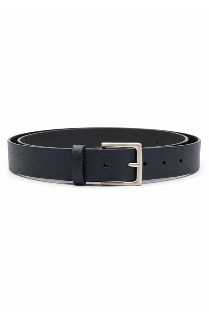 Smooth Leather Belt Accessories Leyva Navy 30