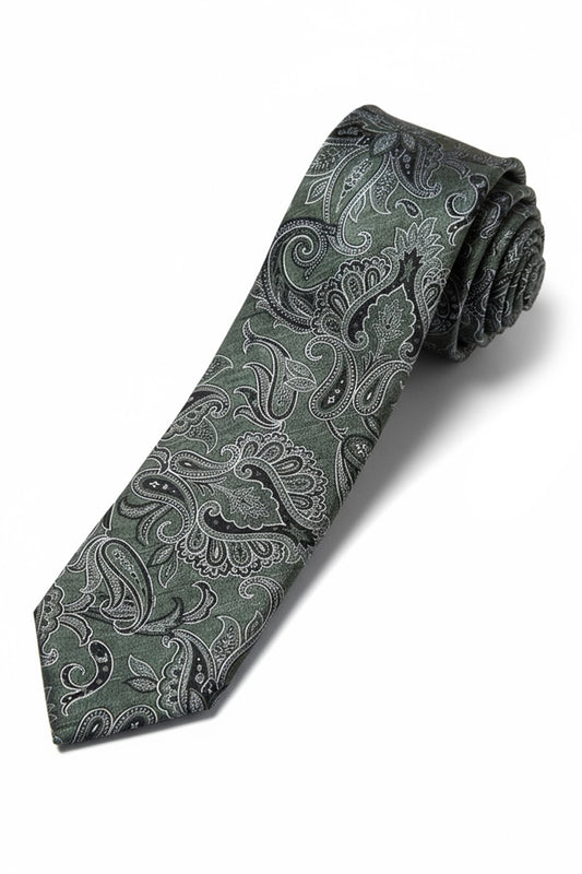 Green and Blue Paisley Tie Accessories Altea