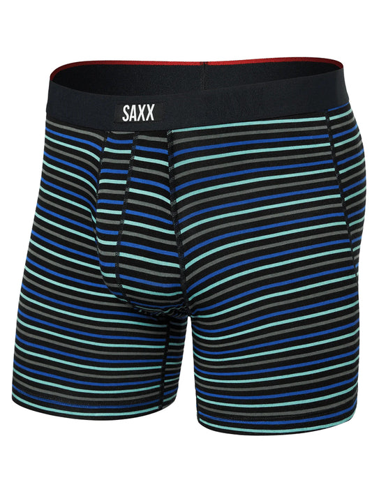 Vibe Xtra Soft Comfort Boxer Briefs Underwear Saxx Gent's Stripe Sport Blue S