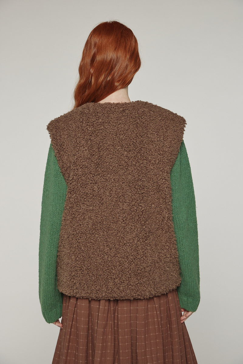 Reversible toggle button vest AMENTE - 5