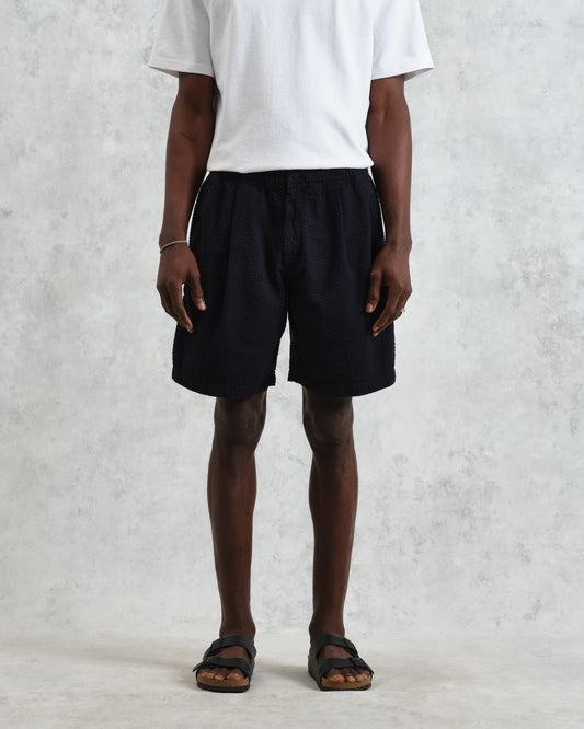 Cotton Seersucker Fuller Short Shorts Wax London