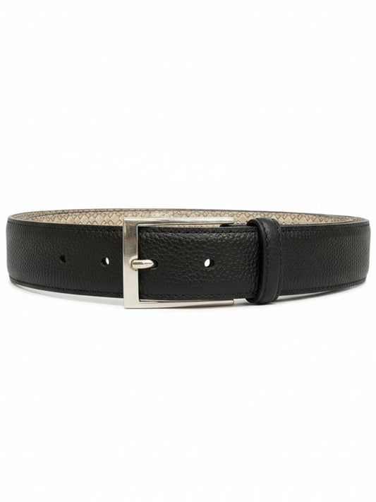 Pebbled Square Buckle Belt