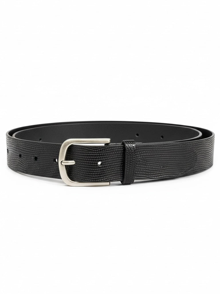 Lizard Printed Leather Belt