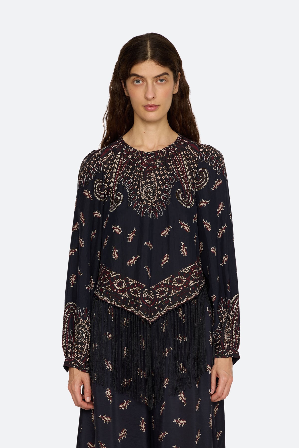 Ellery Paisley L/S Top Tops SEA NEW YORK