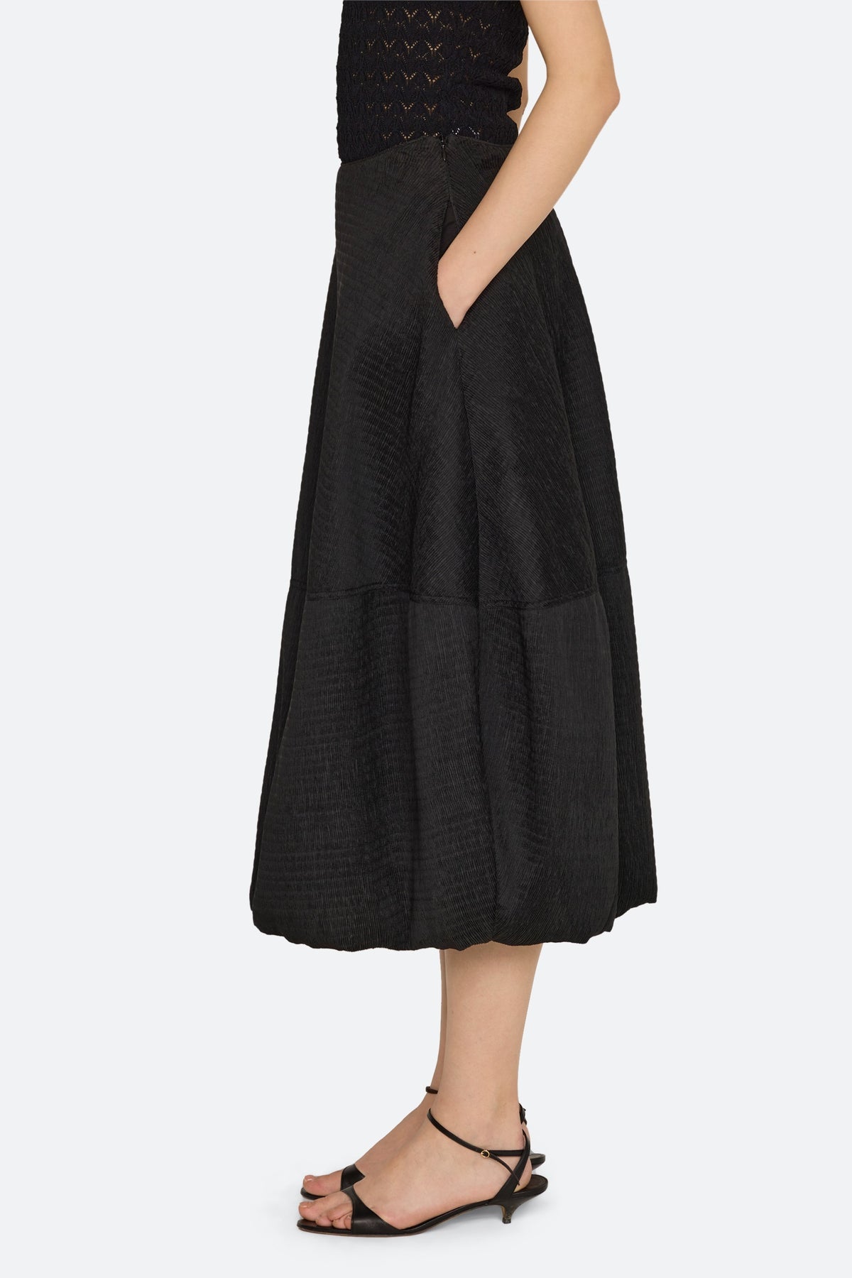 EVORA BUBBLE MIDI SKIRT (D1) SEA NEW YORK - 3