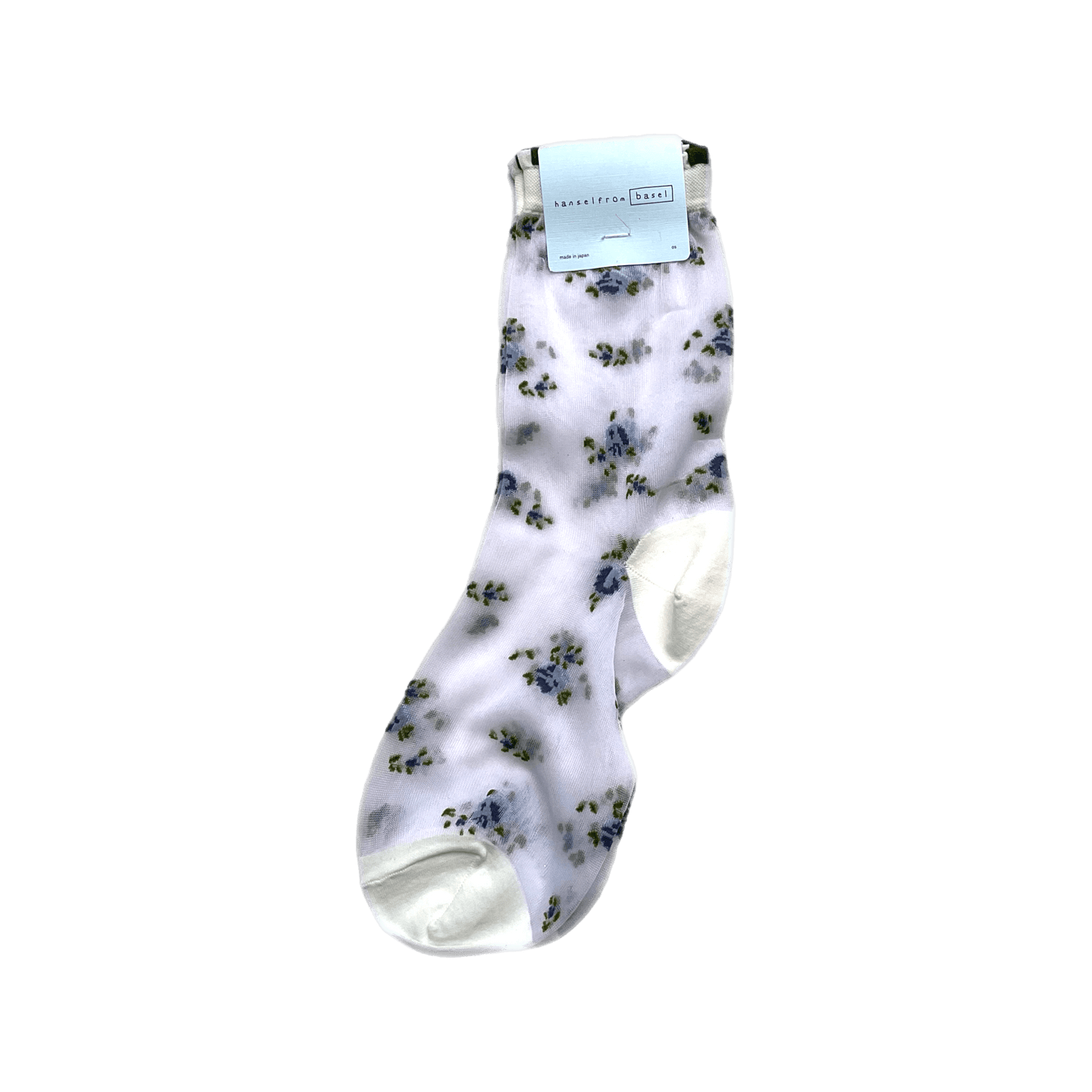 Ashley Floral Sheer Crew Socks Socks Hansel from Basel   