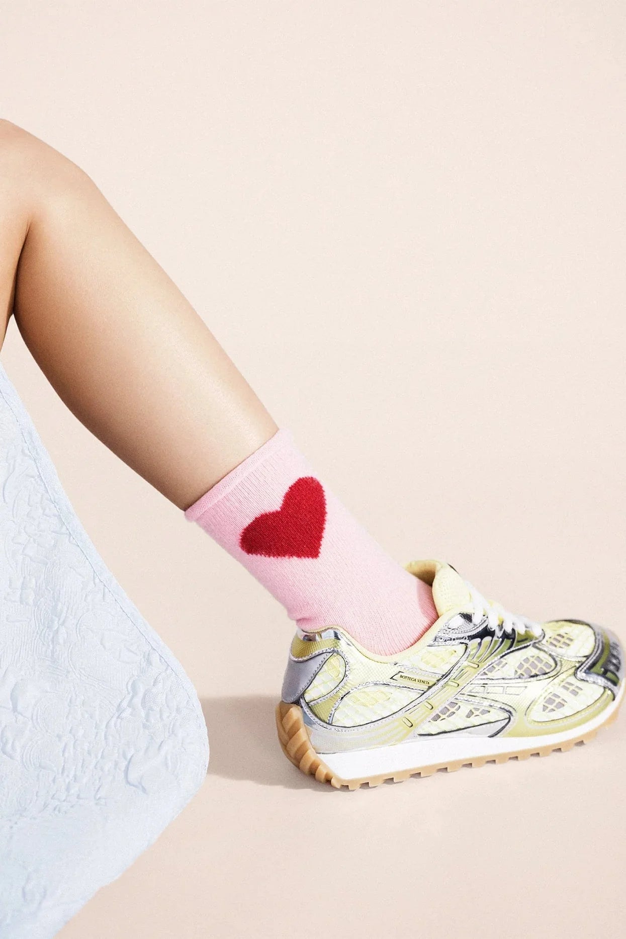 Love Cashmere Crew Socks in Pink Socks Hansel from Basel